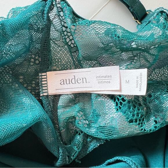 Satin Bodysuit Auden Size M Green Lace One Piece‎ - Picture 3 of 8